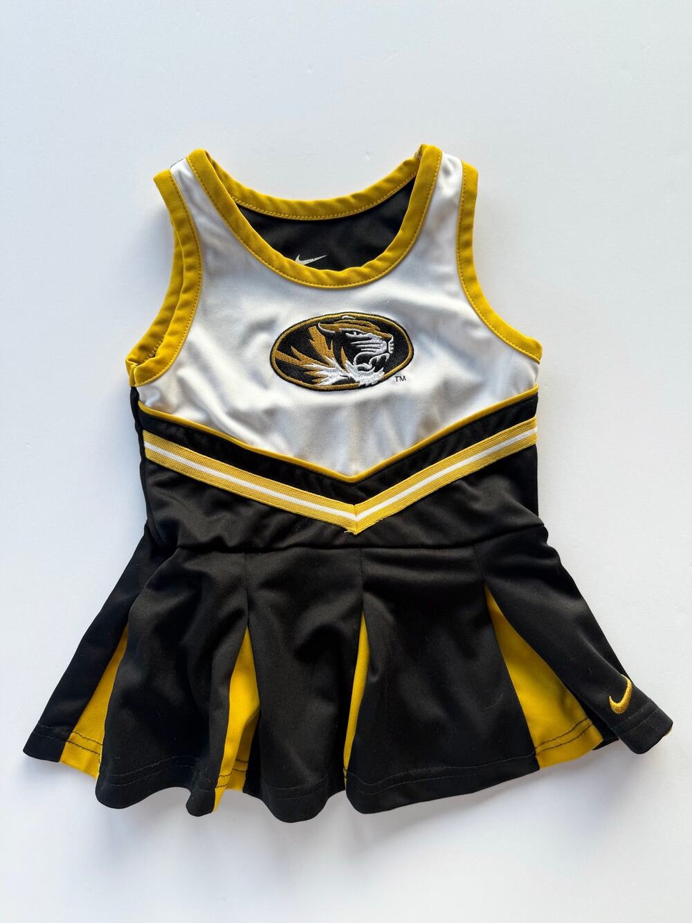 Nike Missouri Tigers Cheerleader Dress Toddler 2T Black Gold
